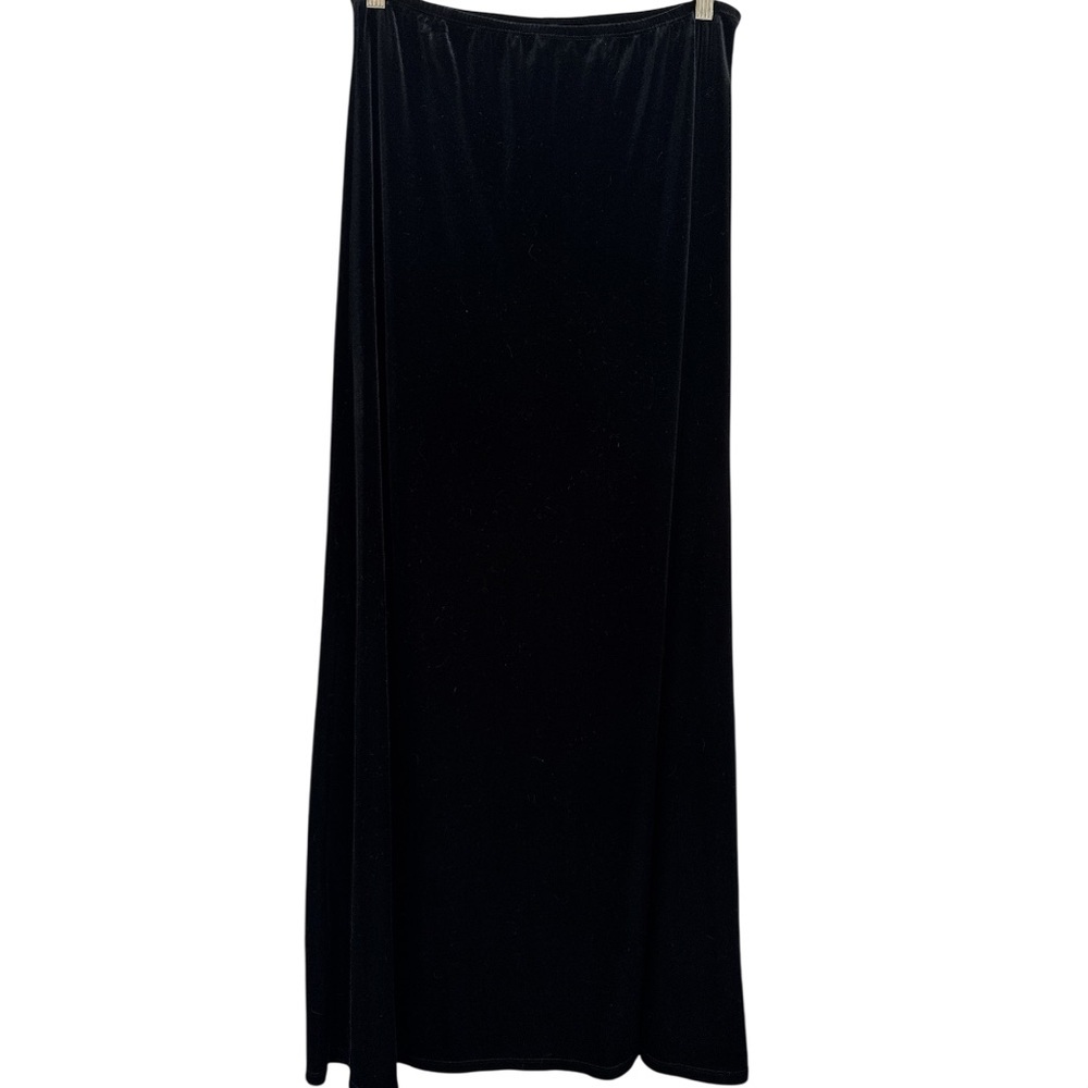 J.R. Nites Black Velvet Maxi Skirt Size Medium